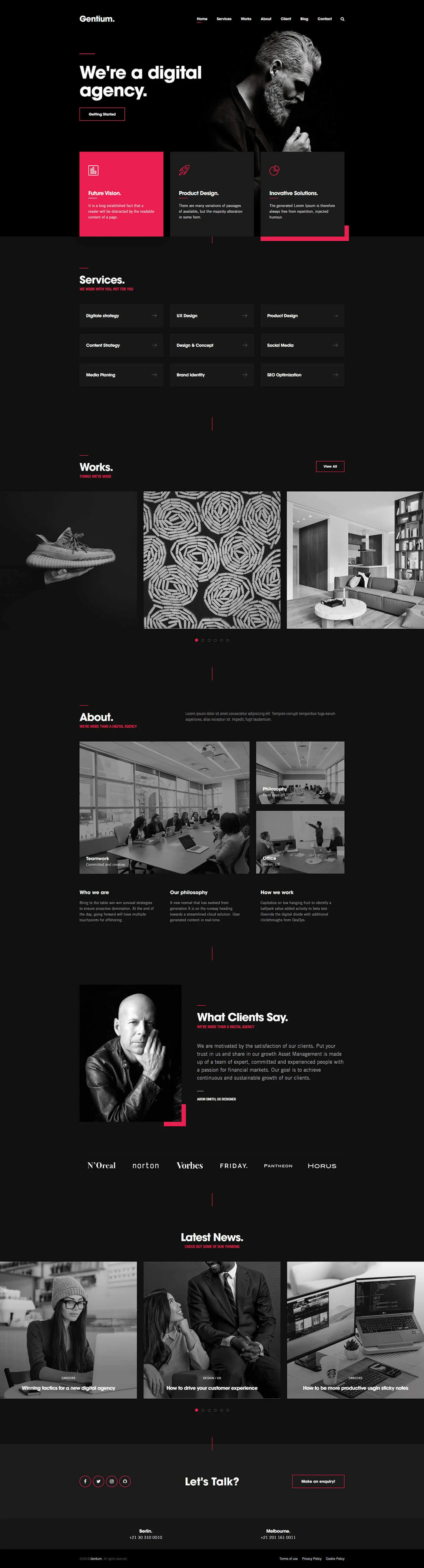 Portfolio preview grid