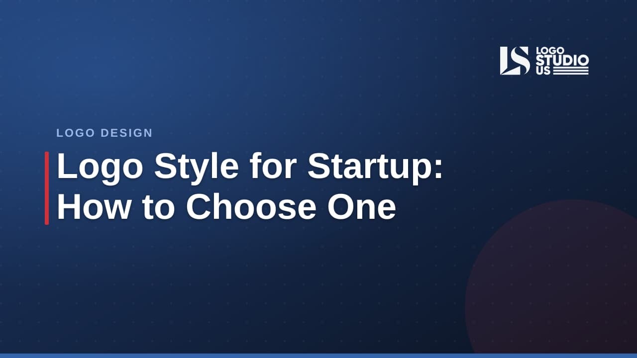 Startup founder reviewing logo style options with brand guidelines and digital mockups