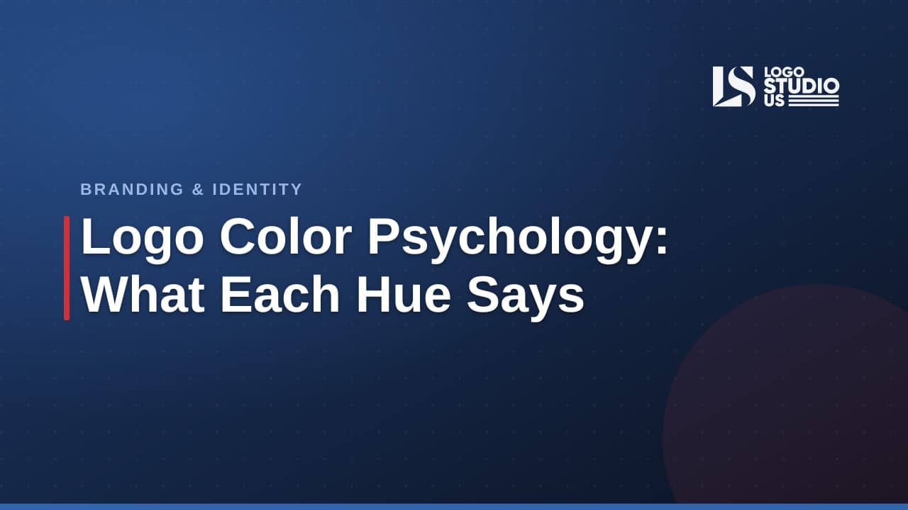 Brand strategist reviewing logo color swatches and identity mockups