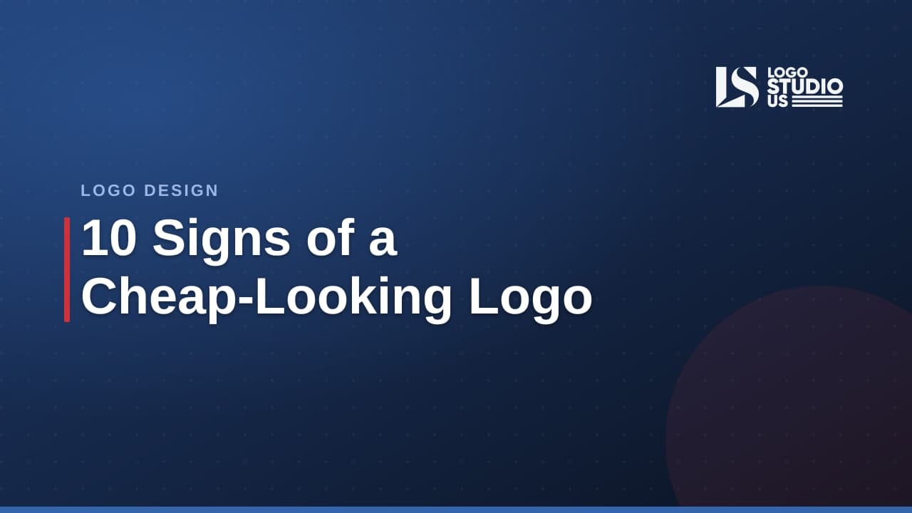 Business owner reviewing a logo design mockup for signs of a cheap-looking logo